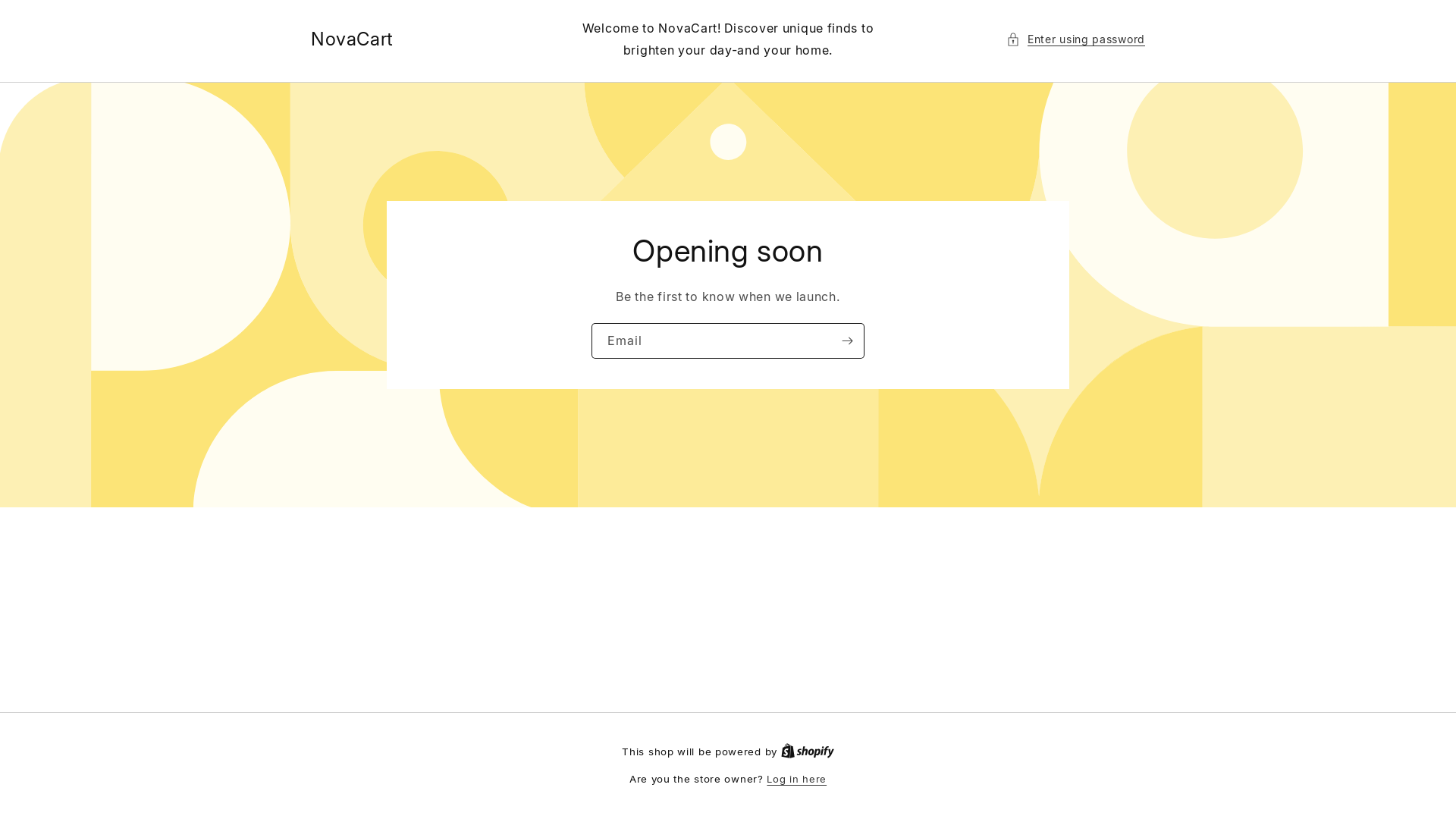 website screenshot of https://novacartstore.shop/