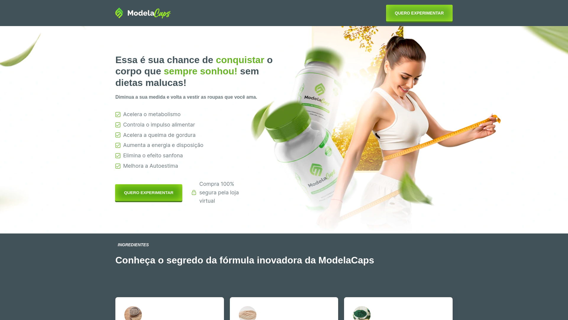 website screenshot of https://modelecapsulas.online/