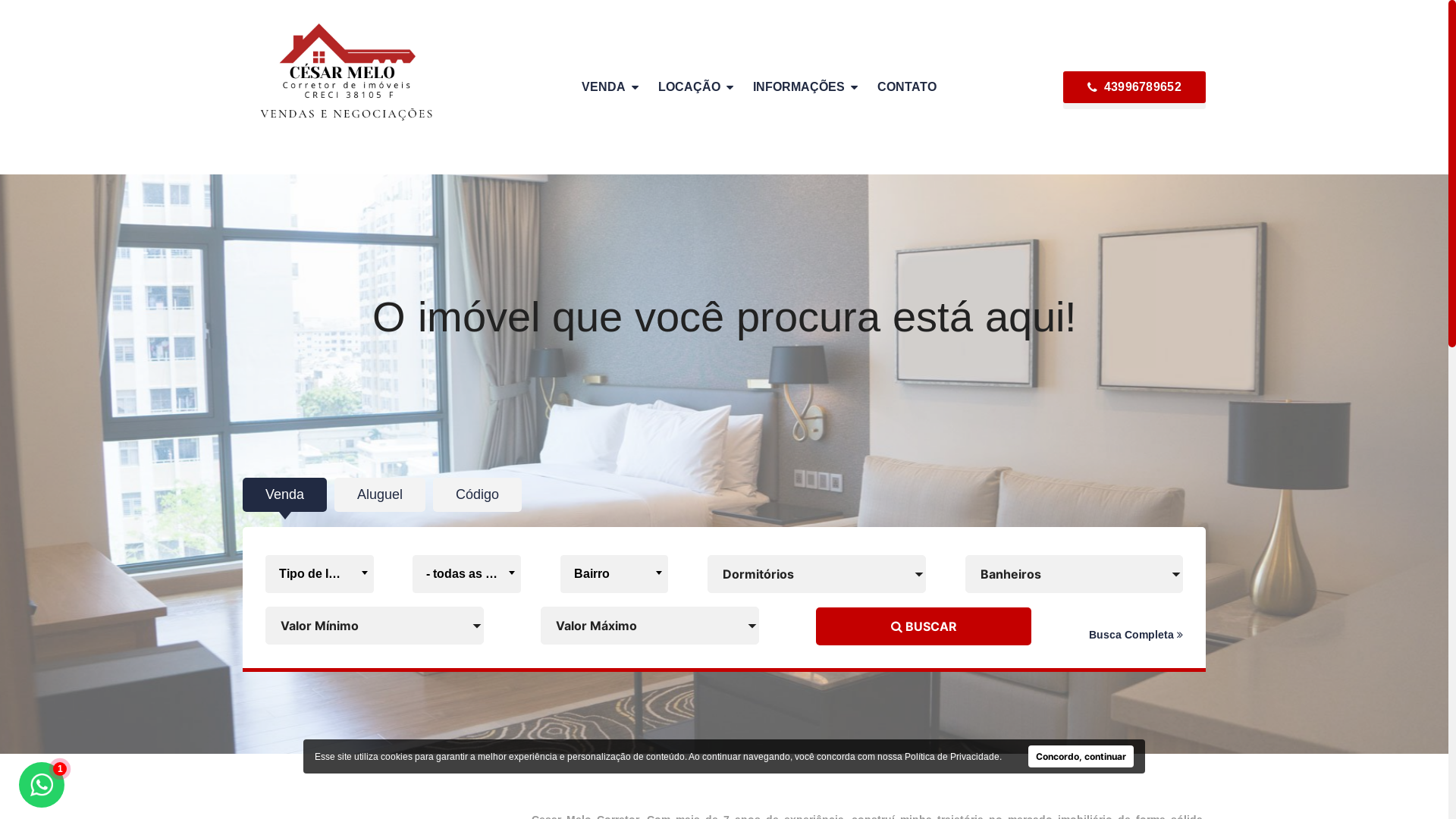 website screenshot of https://cmgvendas.com.br/