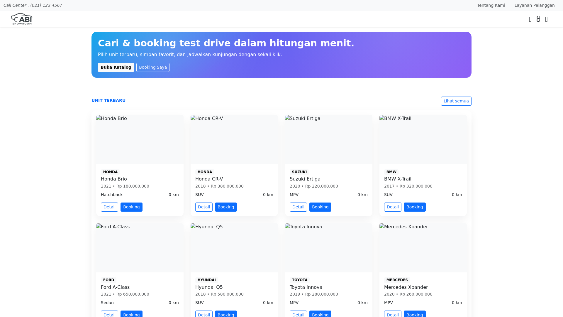 website screenshot of https://carsalespromotions.my.id