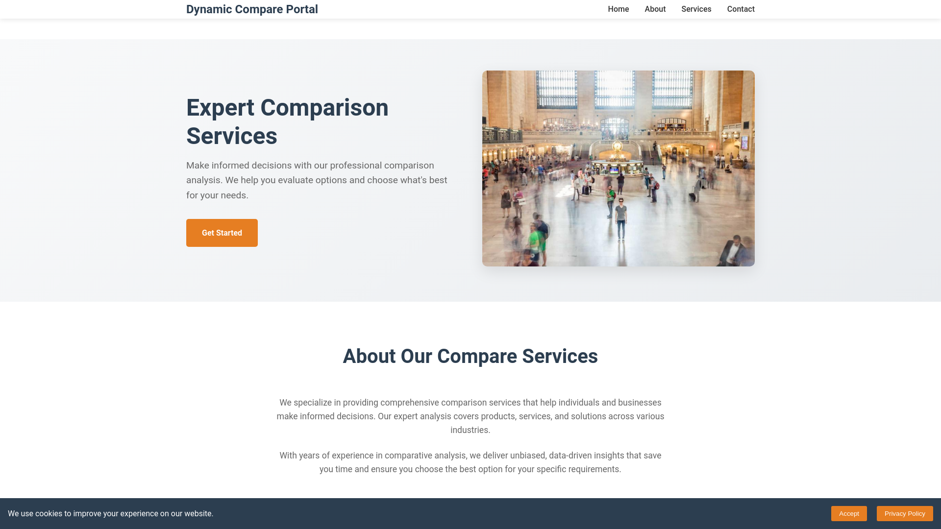 website screenshot of https://dynamiccompareportal.cyou/