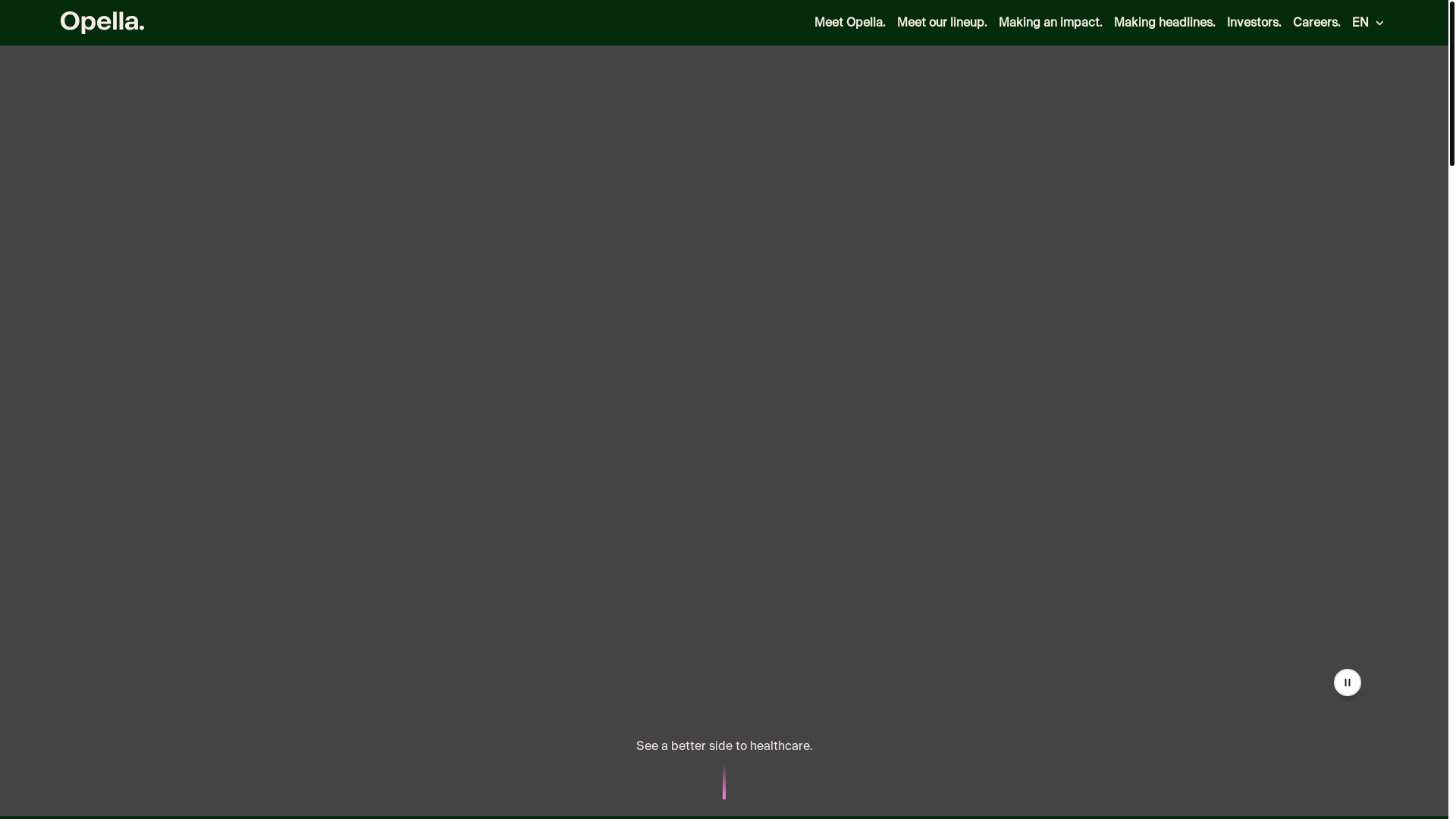 website screenshot of https://www.opella.com/