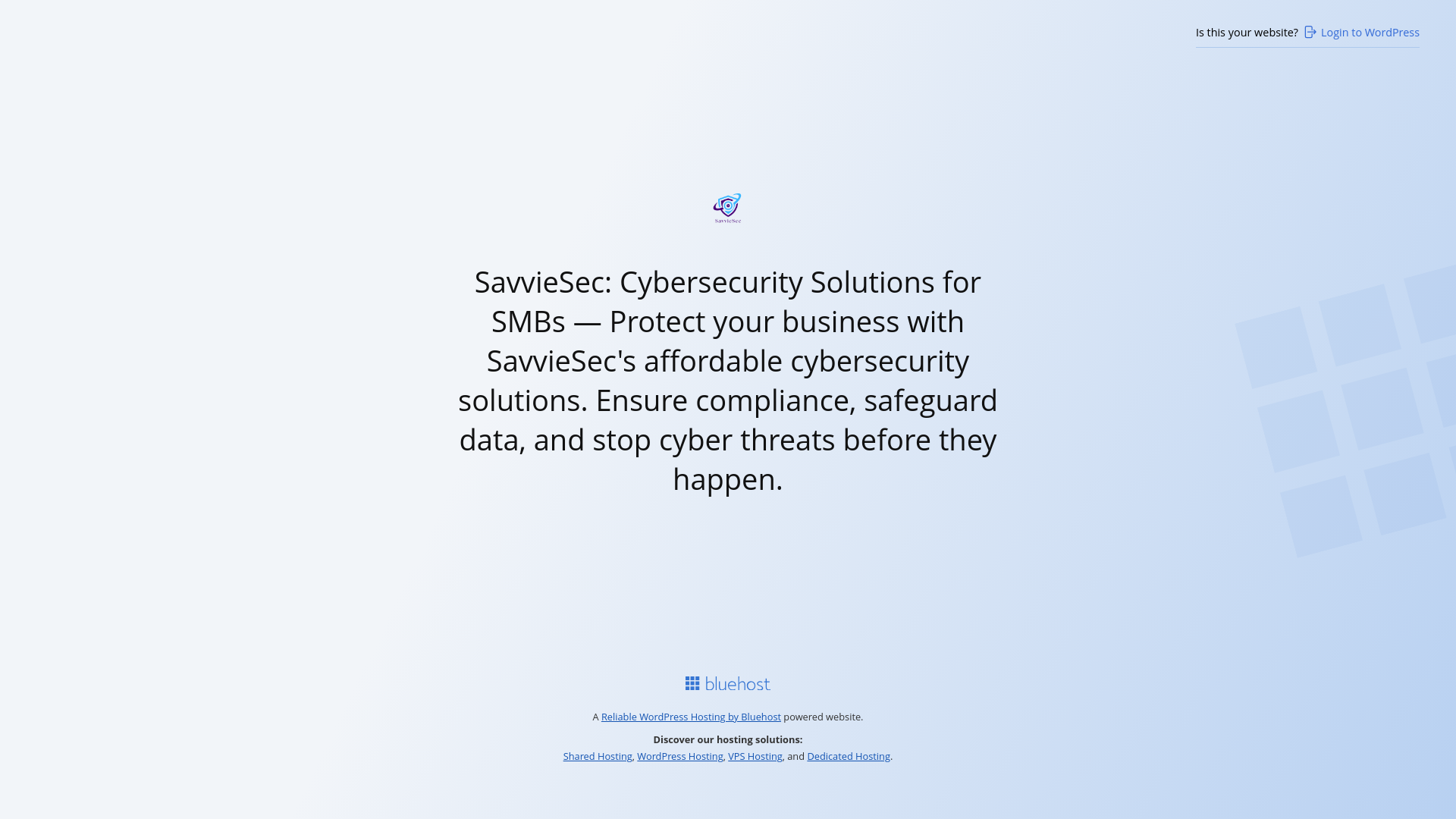 website screenshot of https://savviesec.com/
