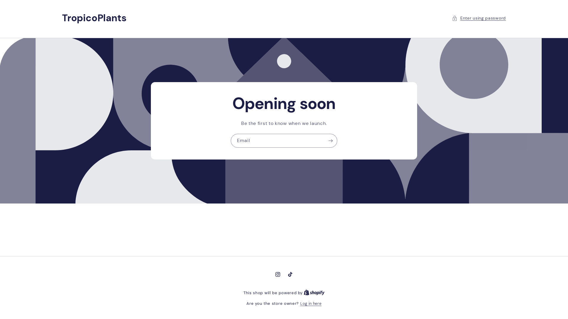 website screenshot of https://tropicoplants.co.uk/