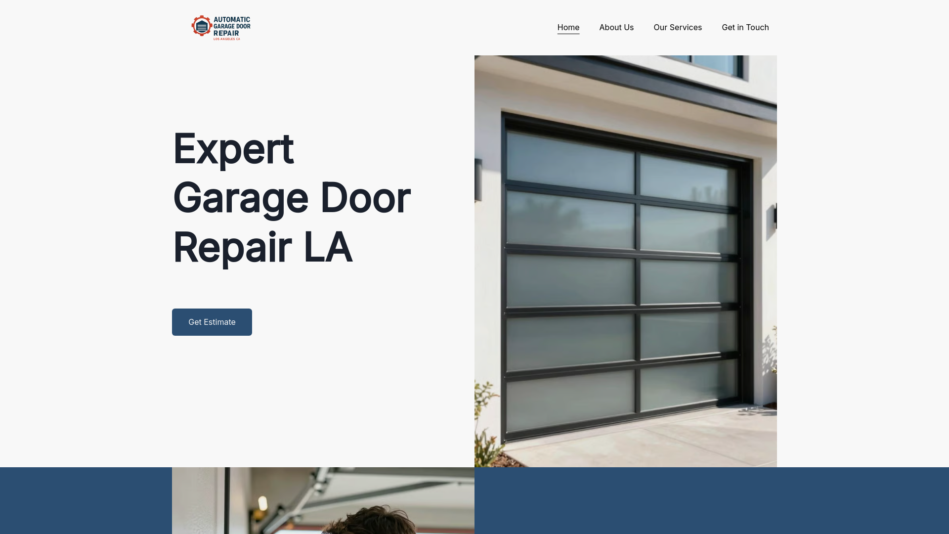 website screenshot of https://automaticgaragedoorrepairlosangelesca.shop/