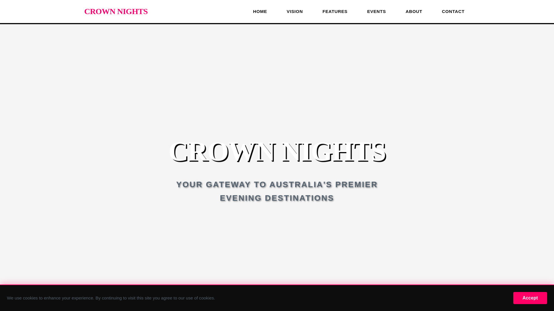 website screenshot of https://crownnights.space