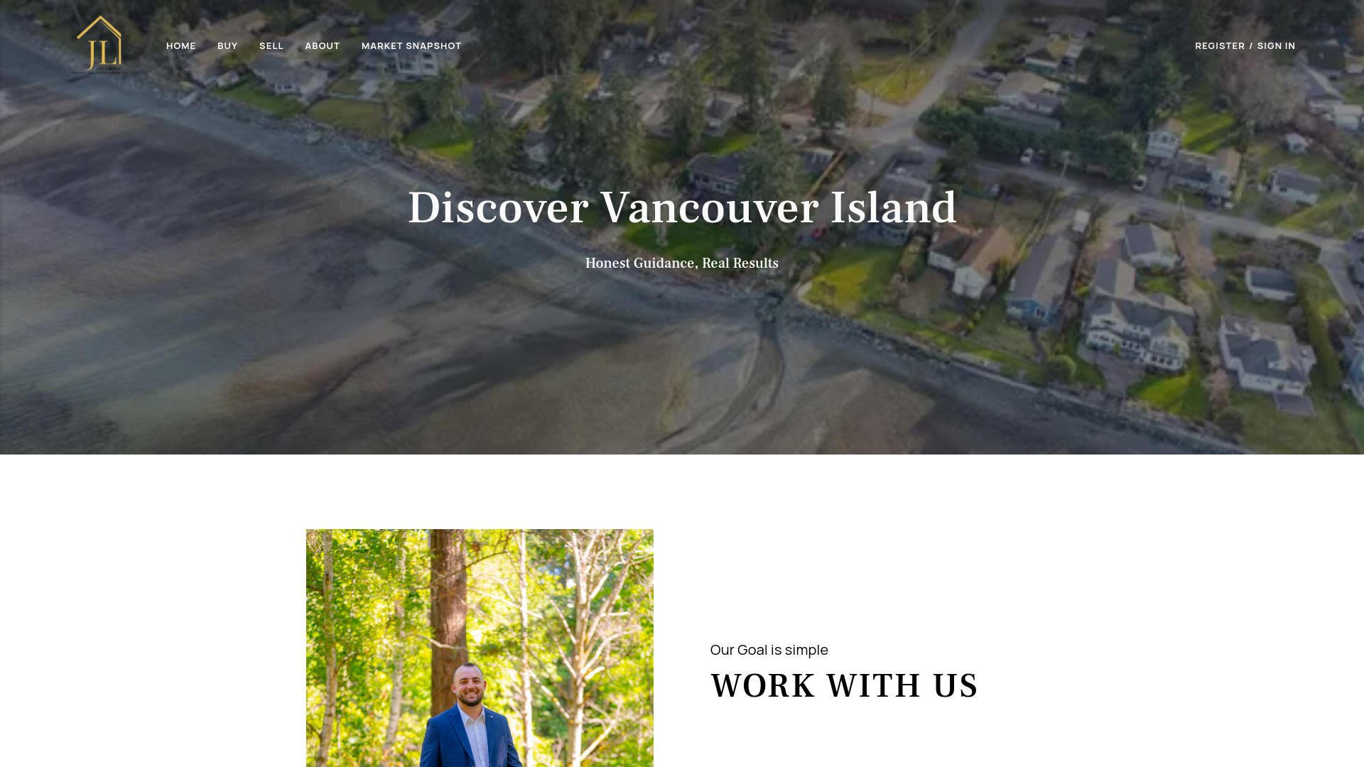 website screenshot of https://centralvancouverisland.ca