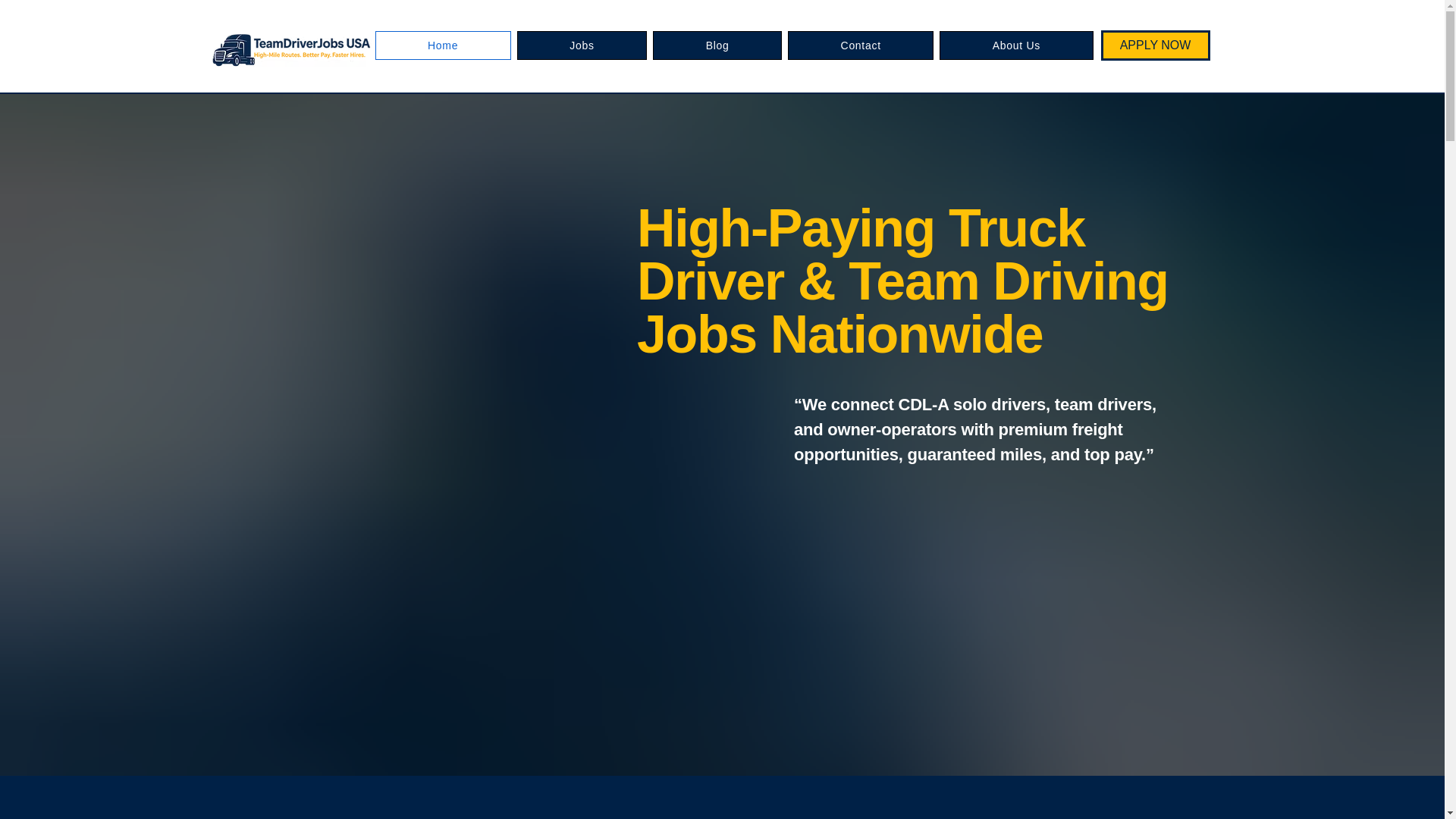 website screenshot of https://cdlteamdrivers.com/