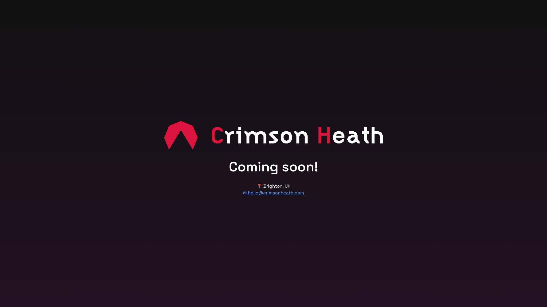 website screenshot of https://crimsonheath.com/