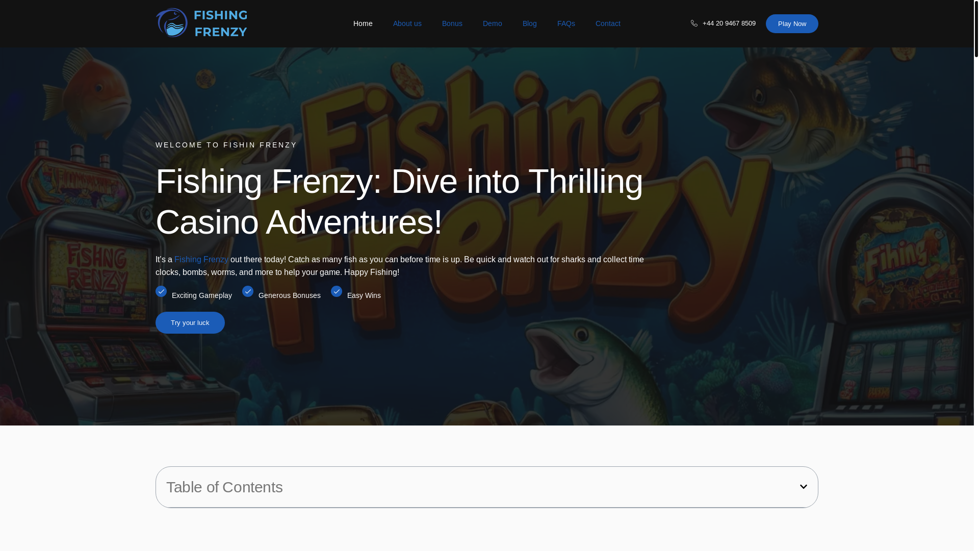 website screenshot of https://fishing-frenzy-com.pages.dev/