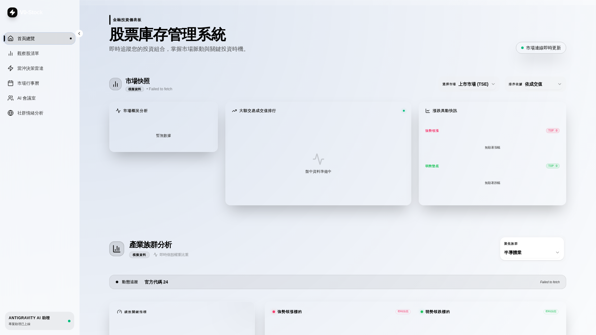 website screenshot of https://stock-dashboard-5uz.pages.dev/