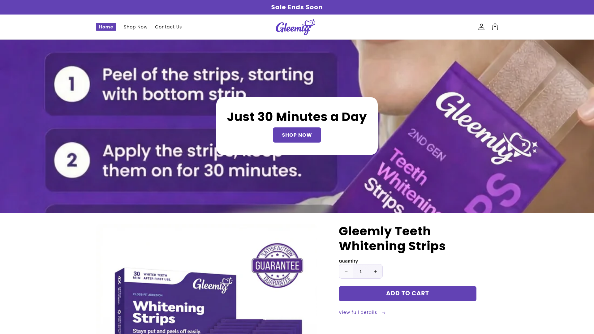 website screenshot of https://trygleemly.com/