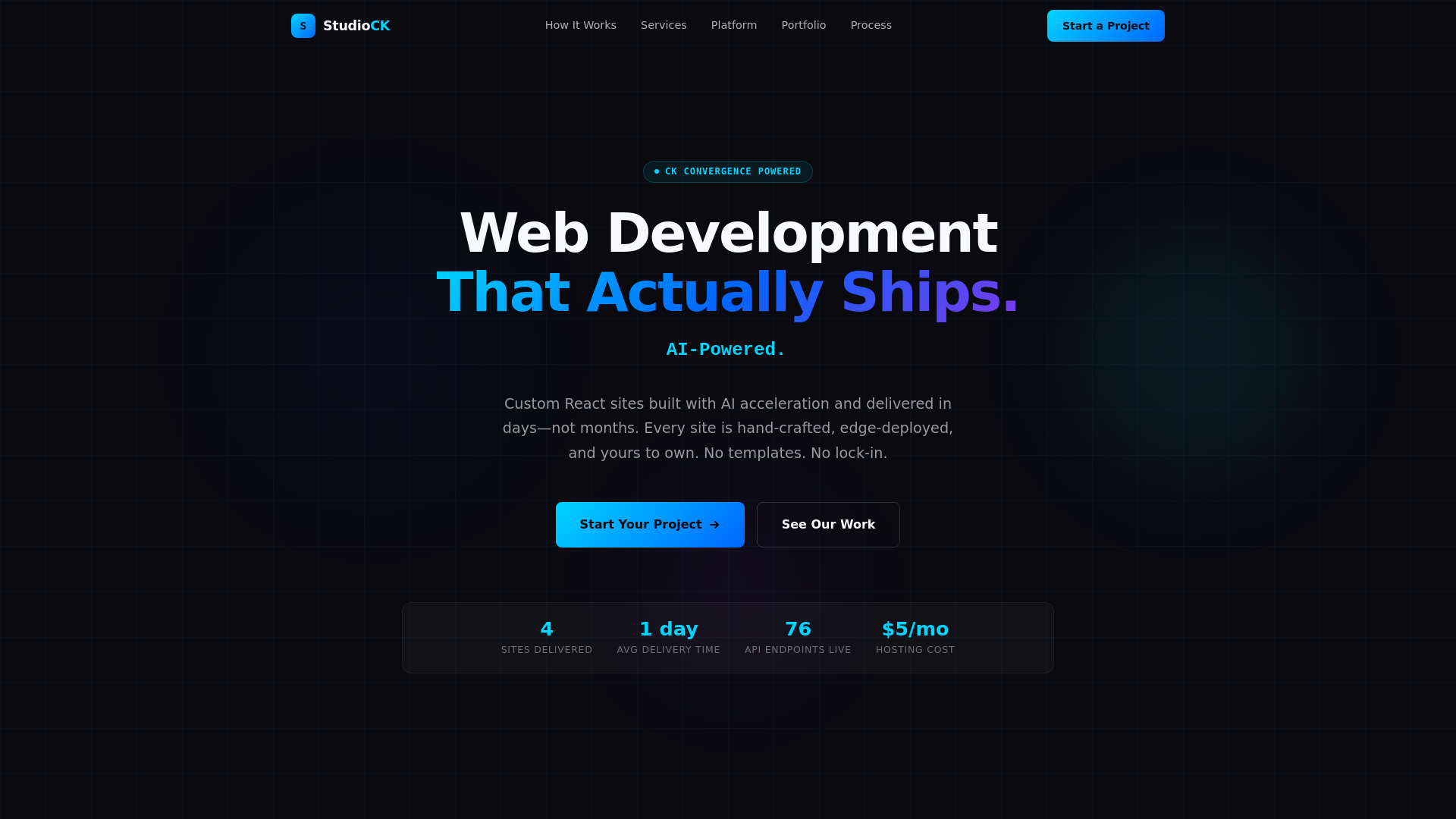 website screenshot of https://studio-ck.pages.dev/