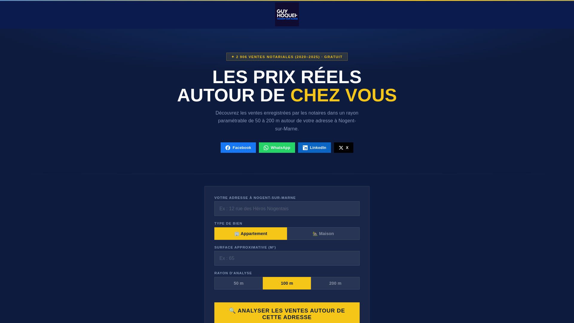 website screenshot of https://estimationnogent.pages.dev/