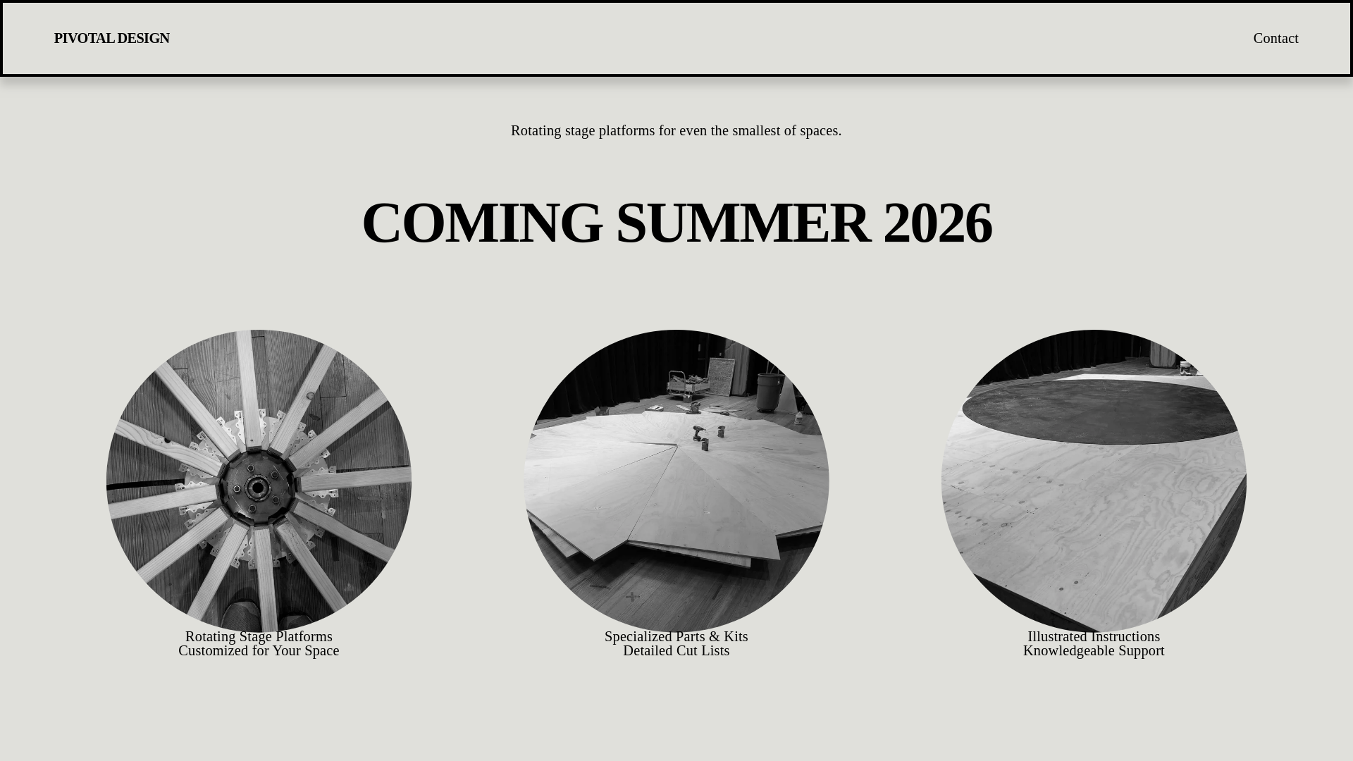 website screenshot of https://pivotaldesign.llc