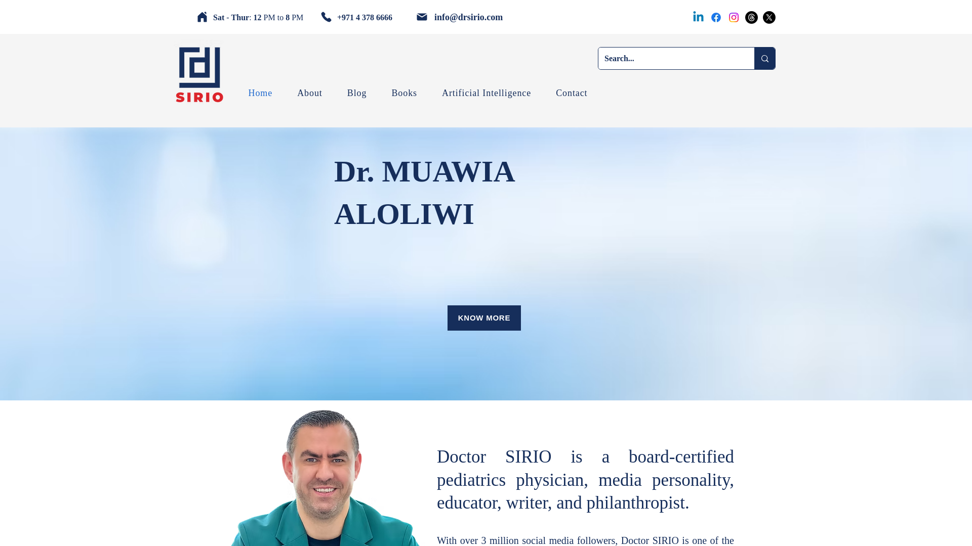 website screenshot of https://drsiriohealth.com/