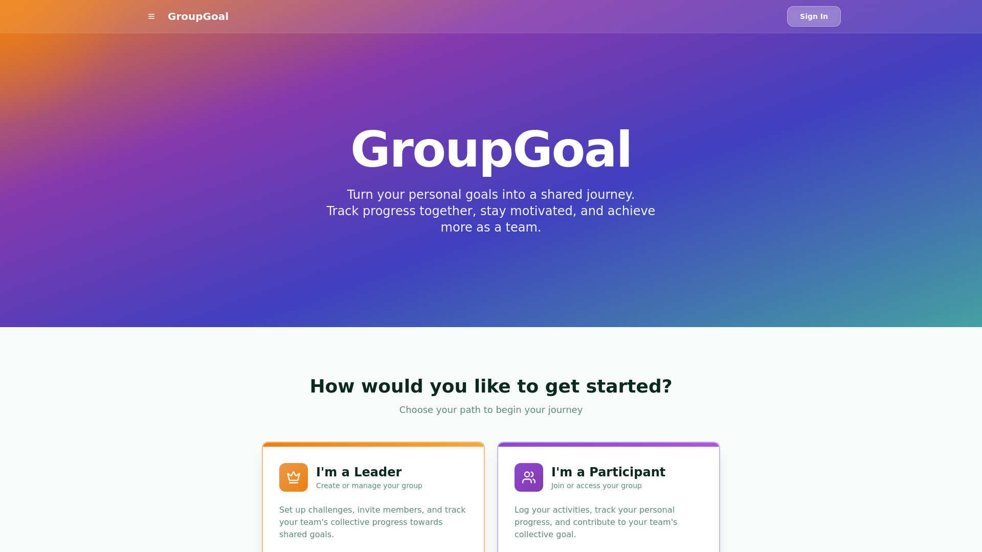 website screenshot of https://groupgoal-new.pages.dev/