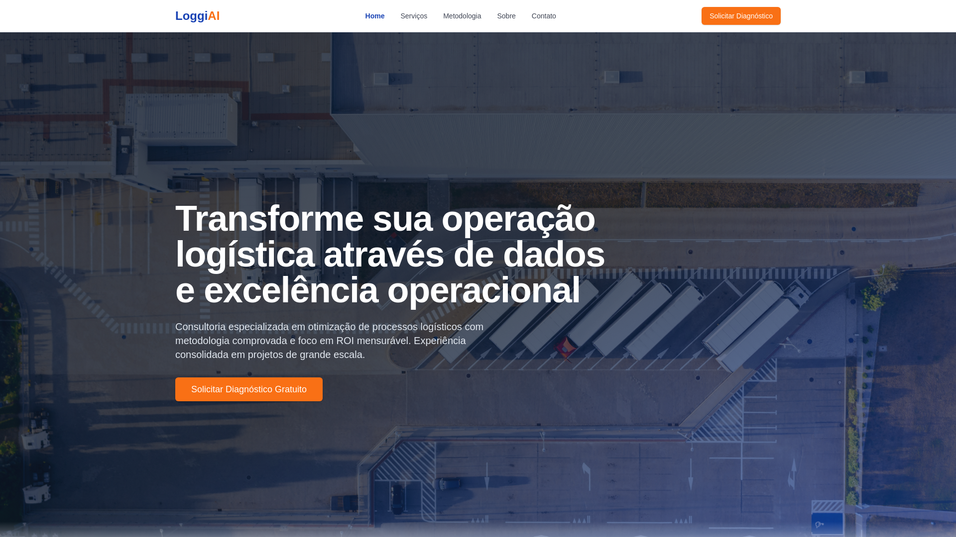 website screenshot of https://loggiai.com.br/