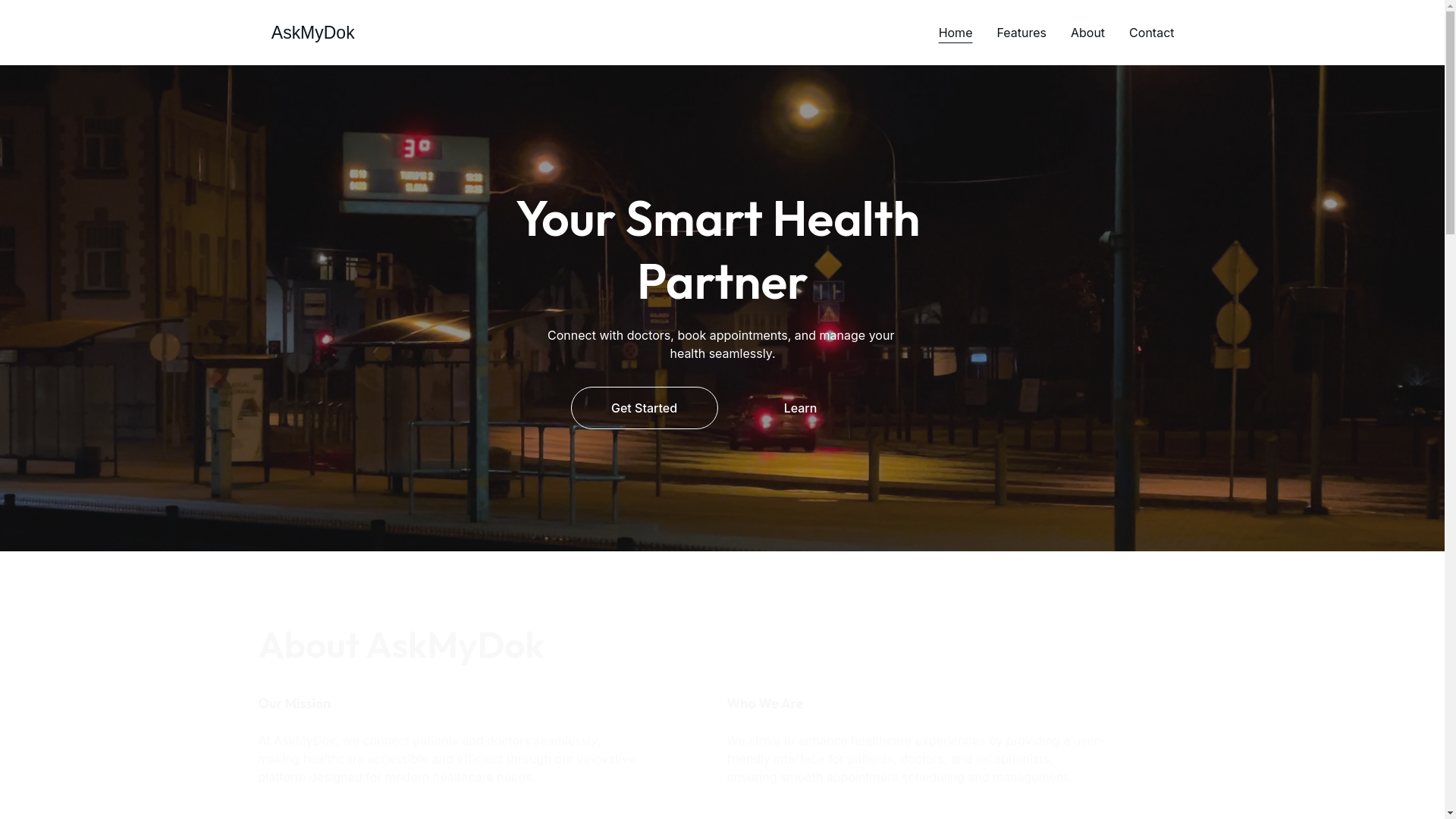 website screenshot of https://askmydok.in/