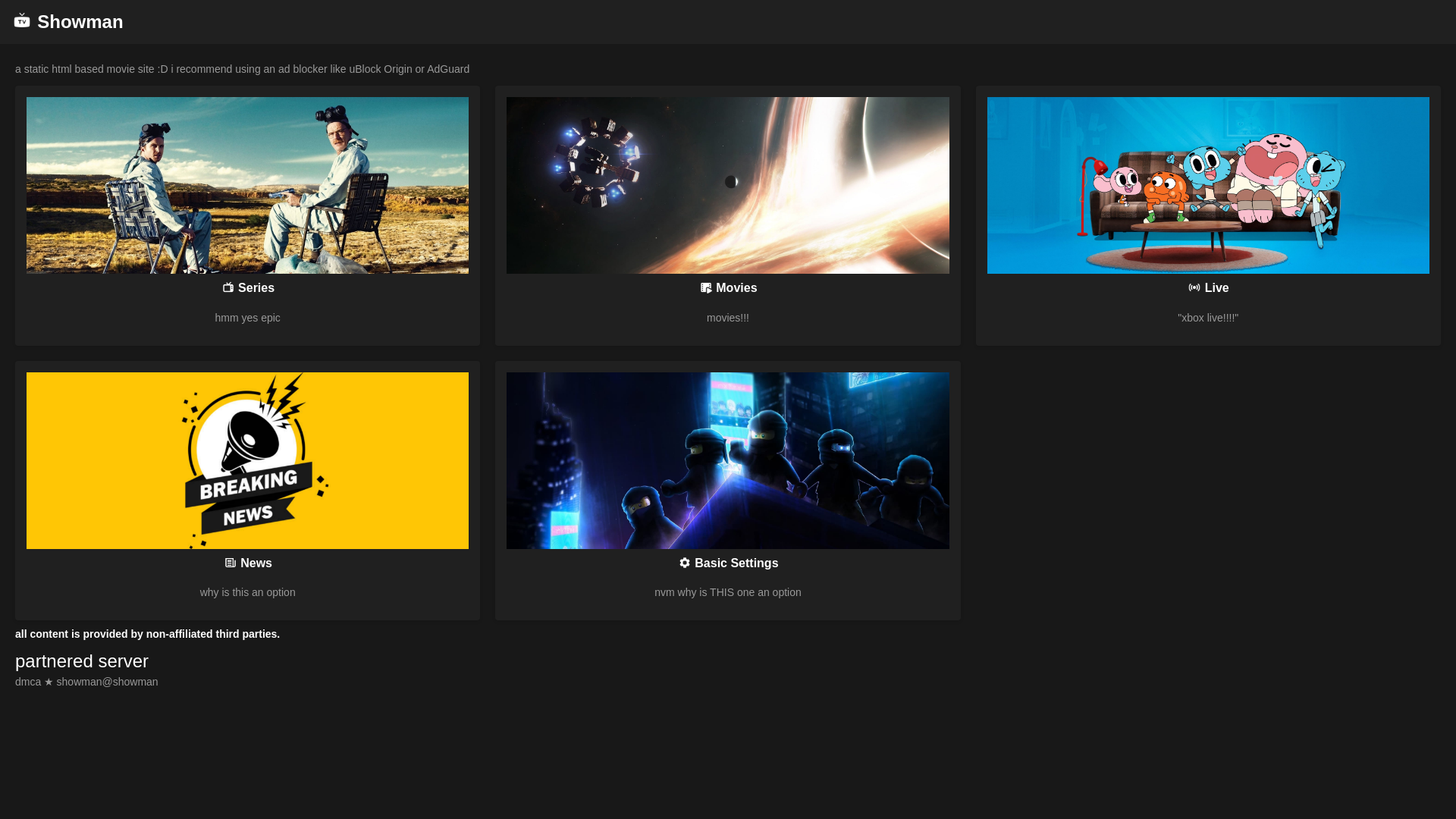 website screenshot of https://showman.pages.dev/