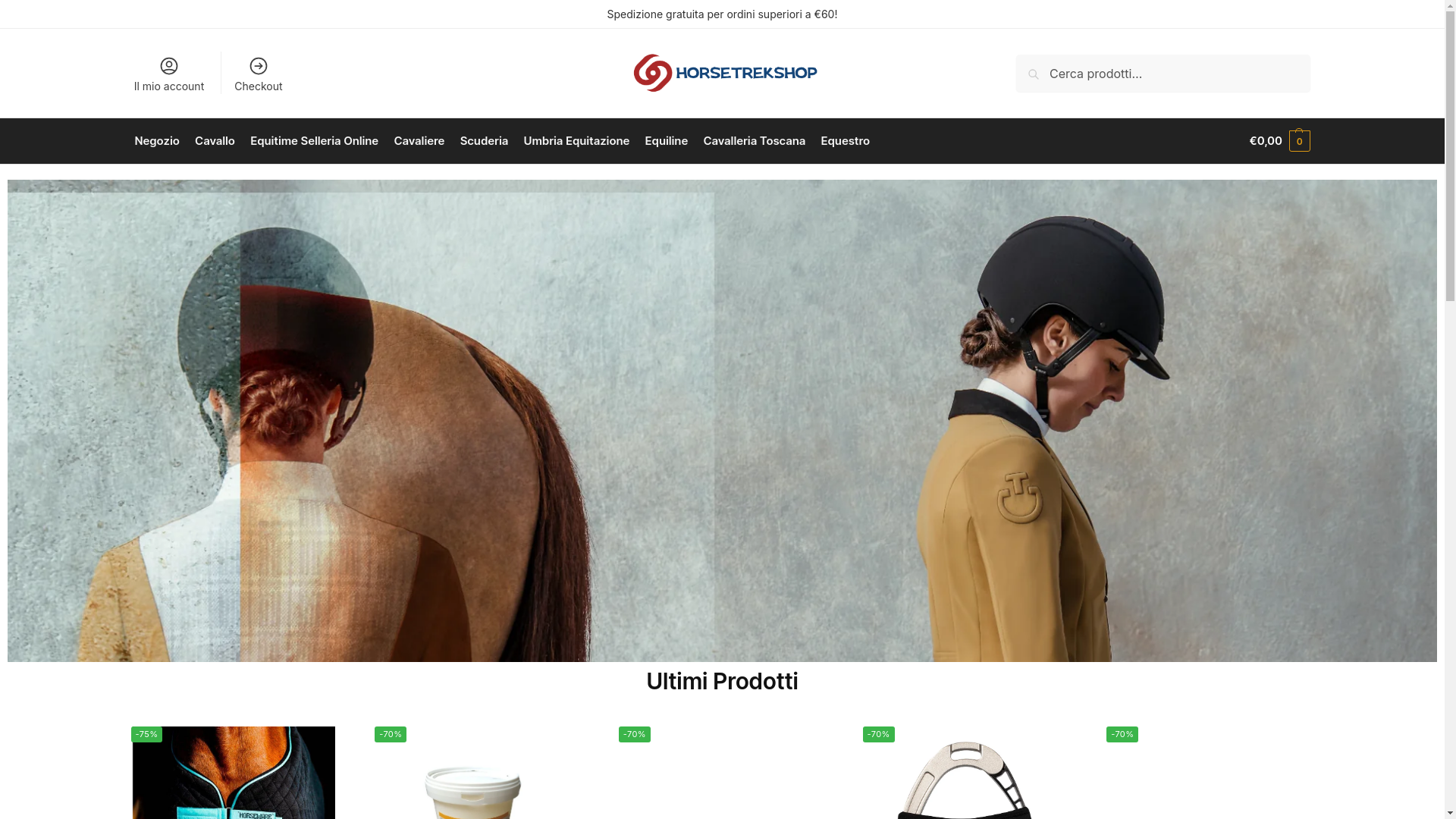 website screenshot of https://horsetrekshop.com/