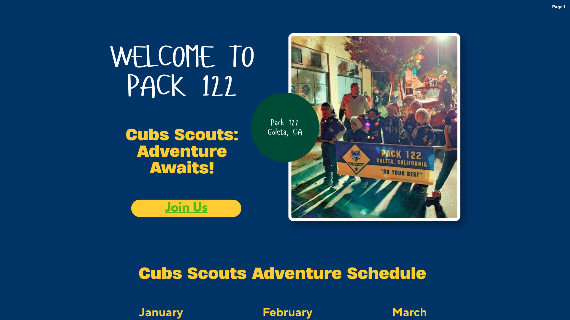 website screenshot of https://goletapack122.com