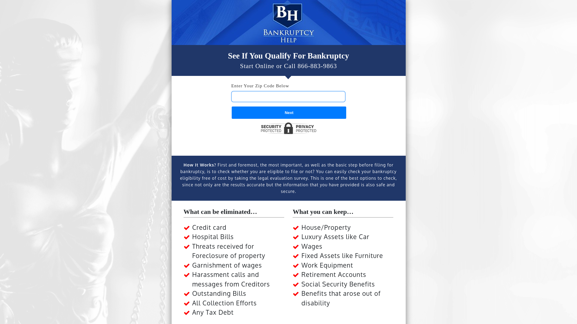 website screenshot of https://bankruptcy-help-now.com/