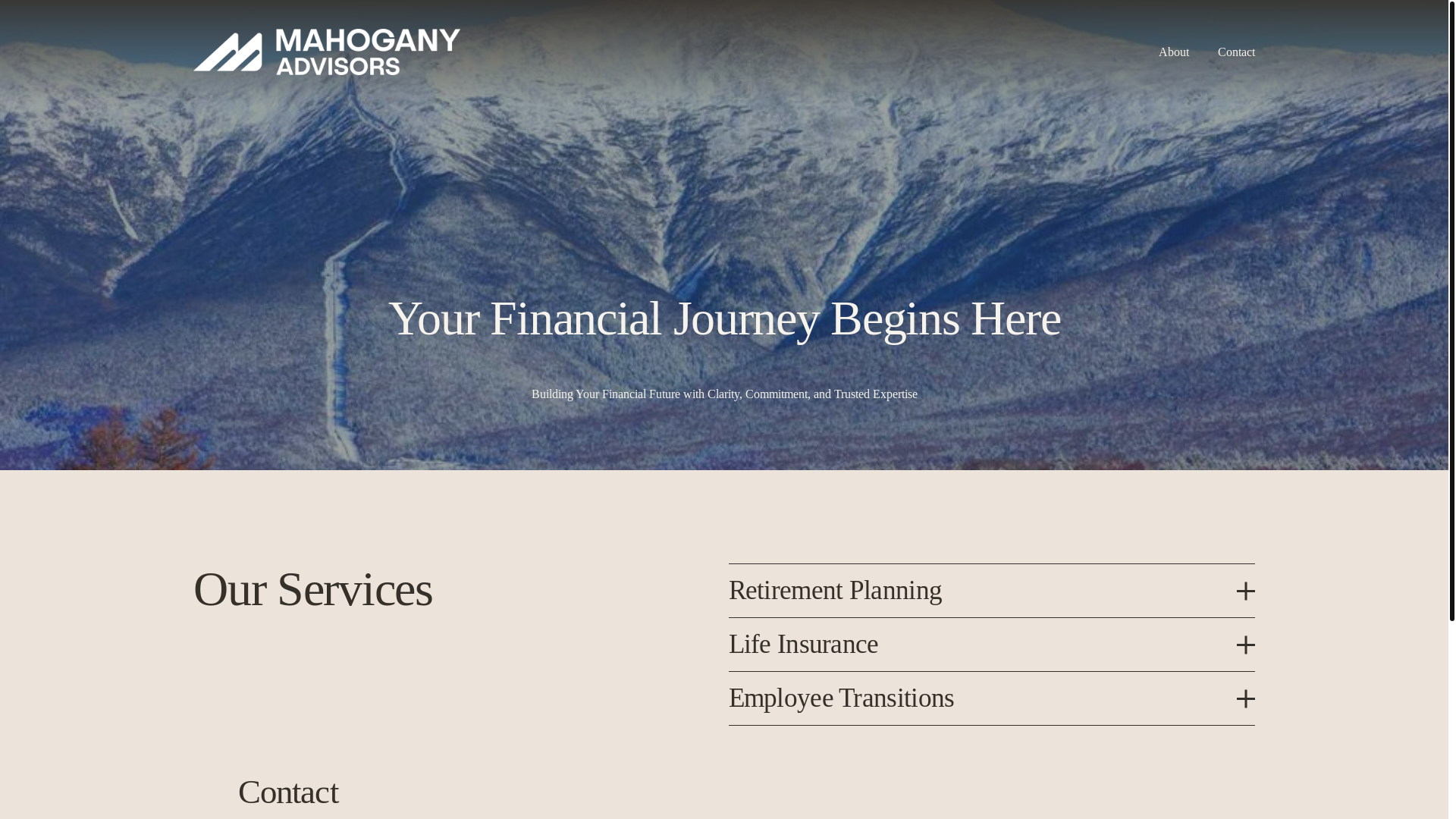 website screenshot of https://mahoganyadvisors.org/