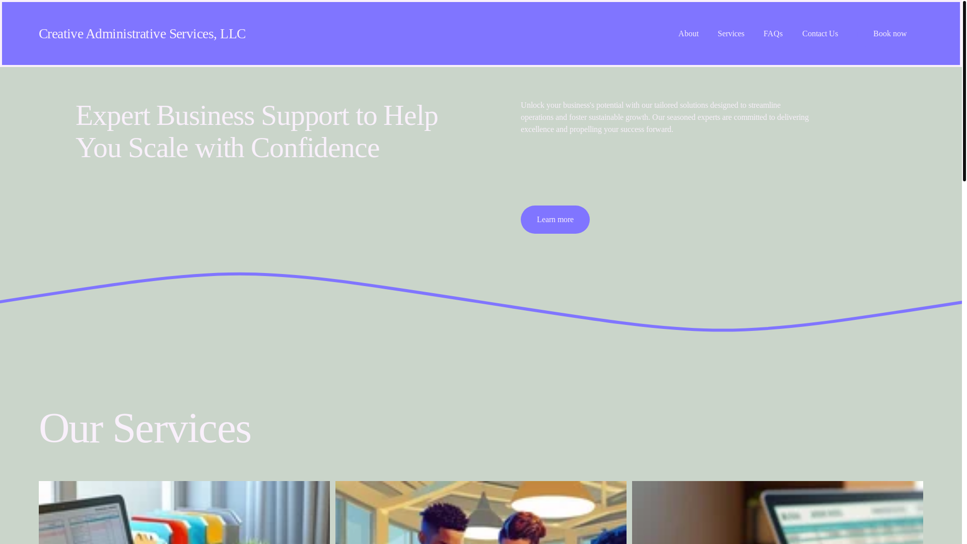 website screenshot of https://creativeadministrativeservicesllc.com/