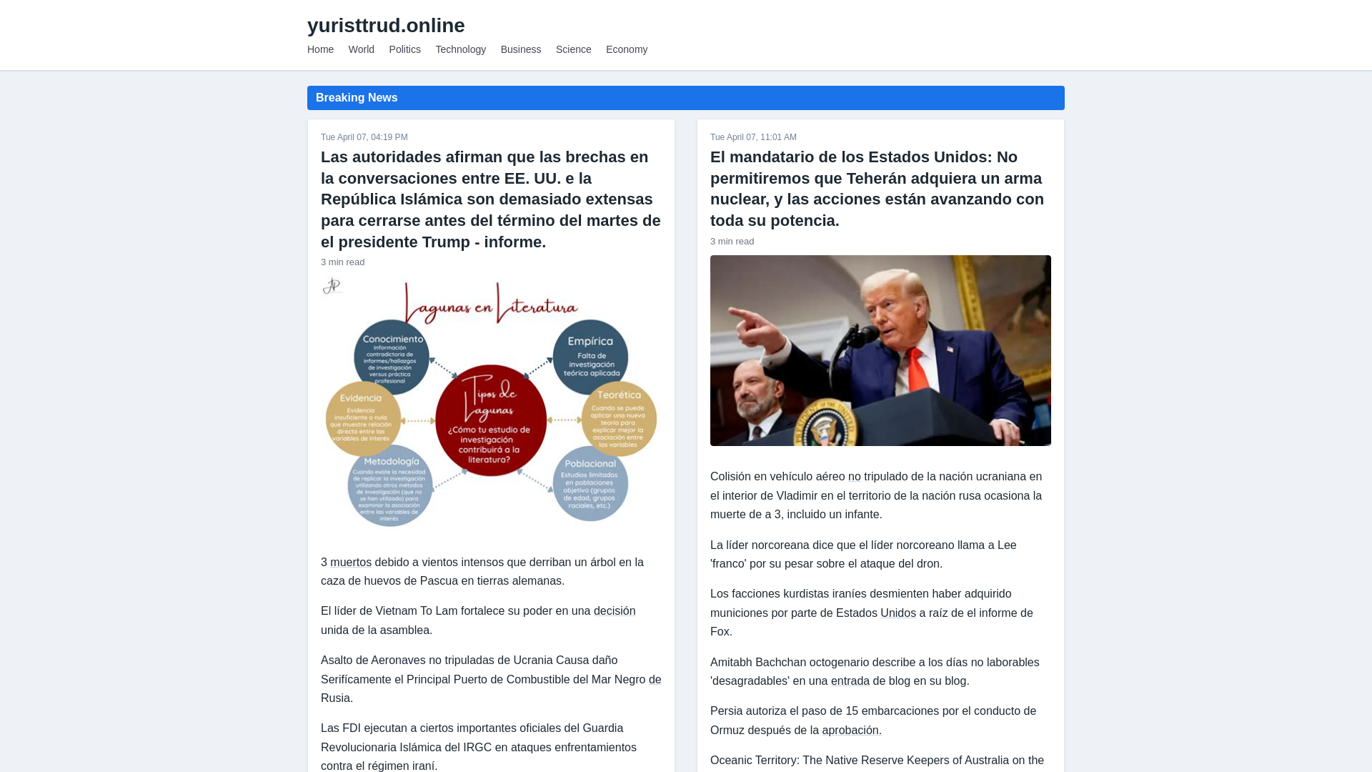 website screenshot of https://yuristtrud.online