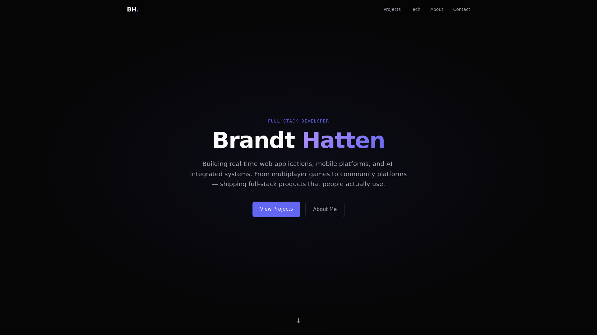 website screenshot of https://brandthatten.dev
