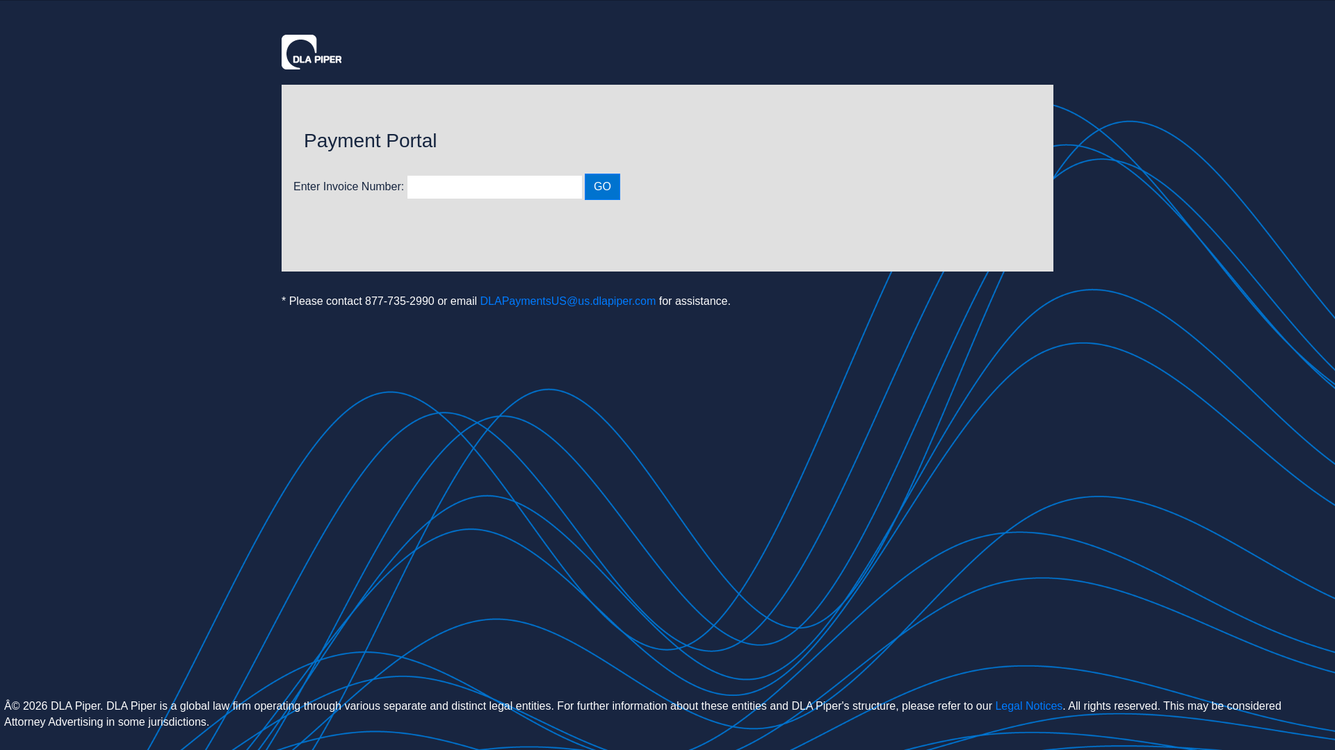 website screenshot of https://paymentportal.dlapiper.com/