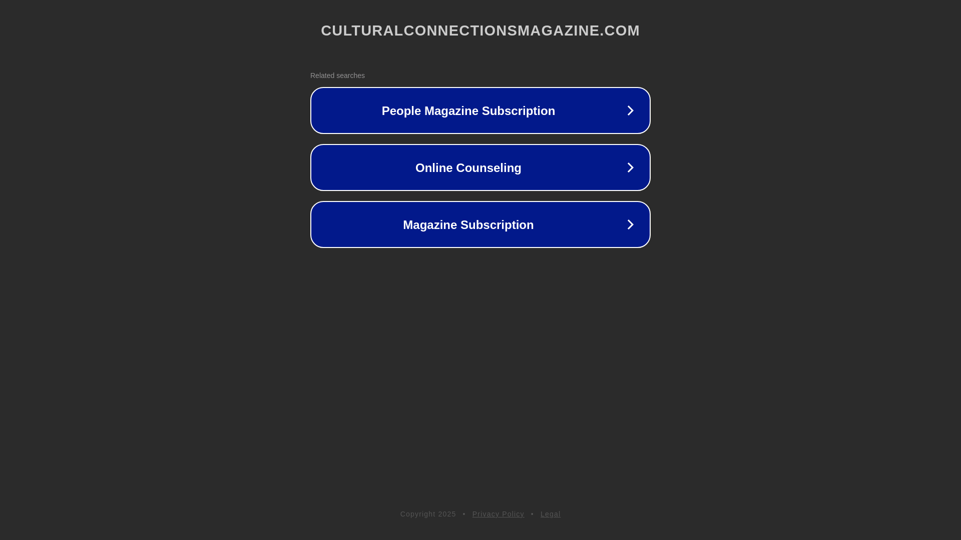 website screenshot of https://culturalconnectionsmagazine.com/
