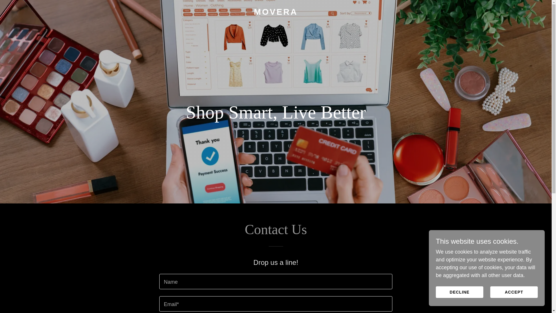 website screenshot of https://movera.live/