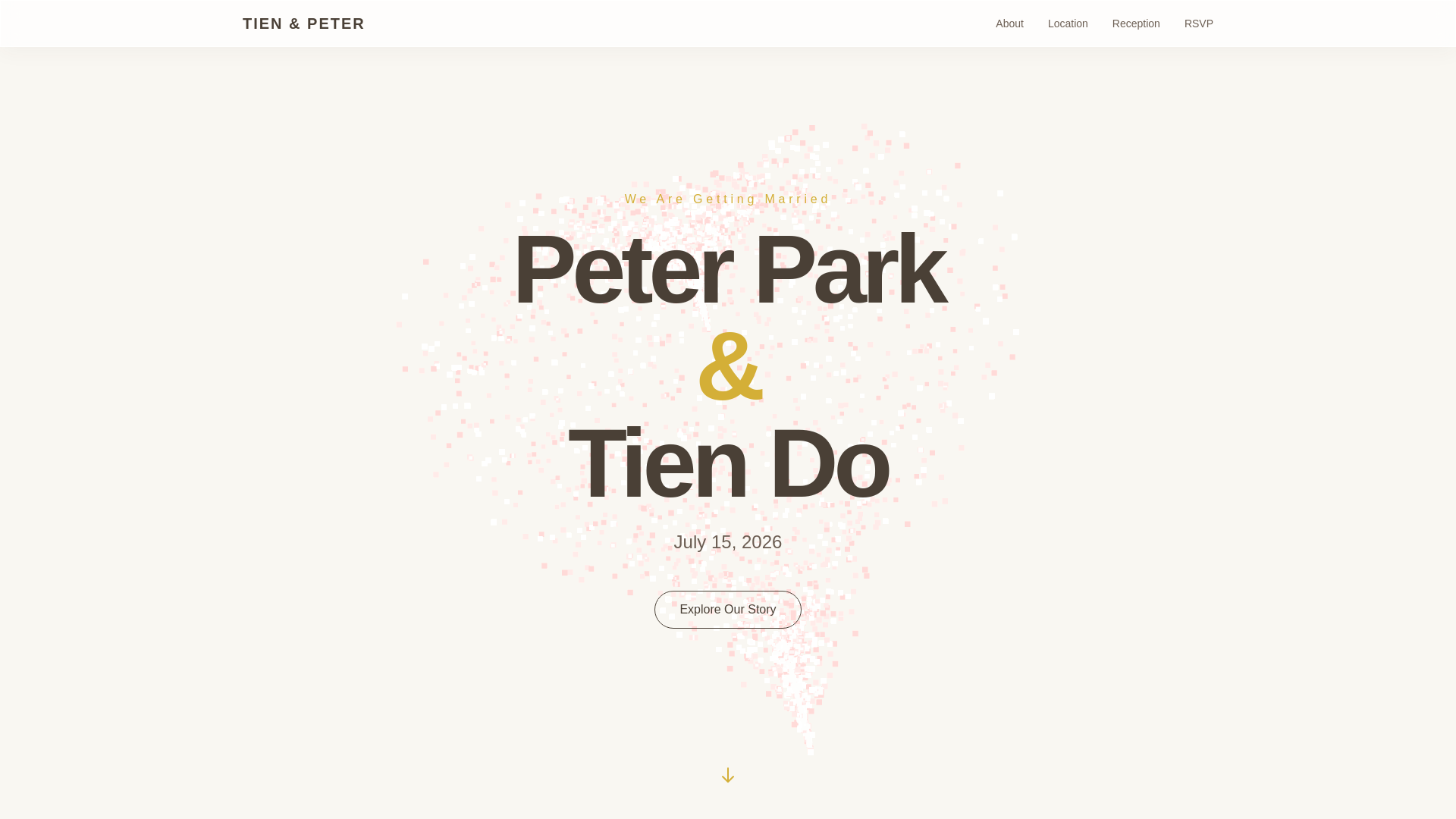 website screenshot of https://tienpeter.love/