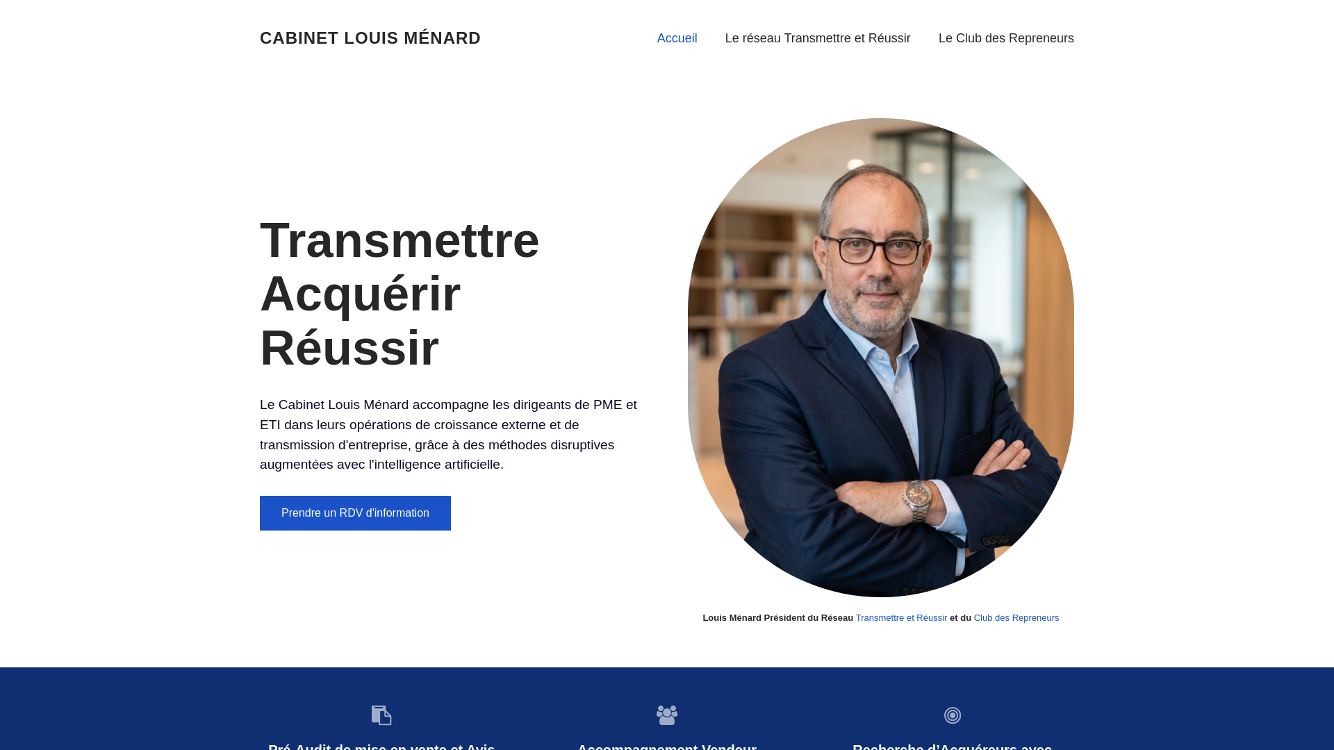 website screenshot of https://cabinet-louis-menard.fr/
