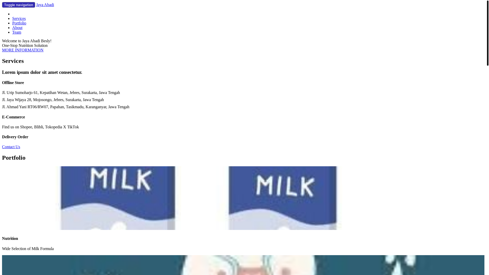 website screenshot of https://jayaabadibesly.com/
