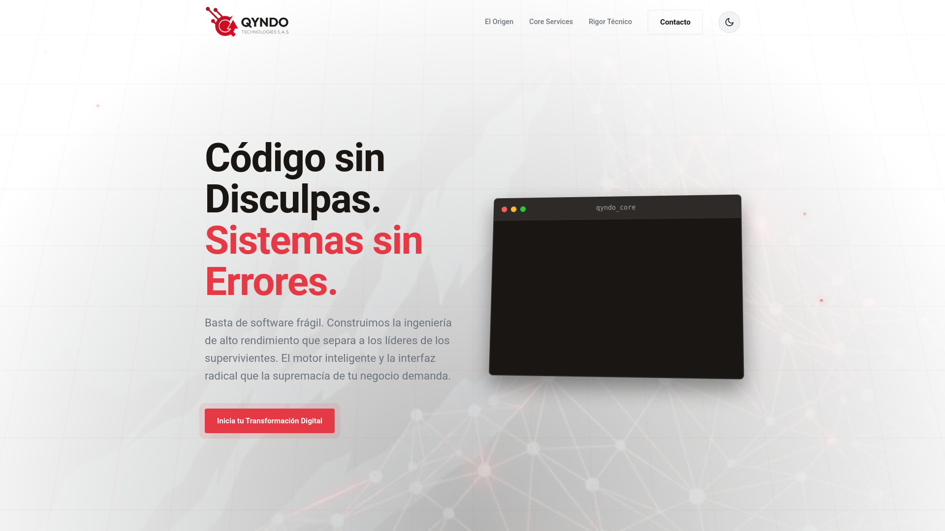 website screenshot of https://qyndo-landing.pages.dev/