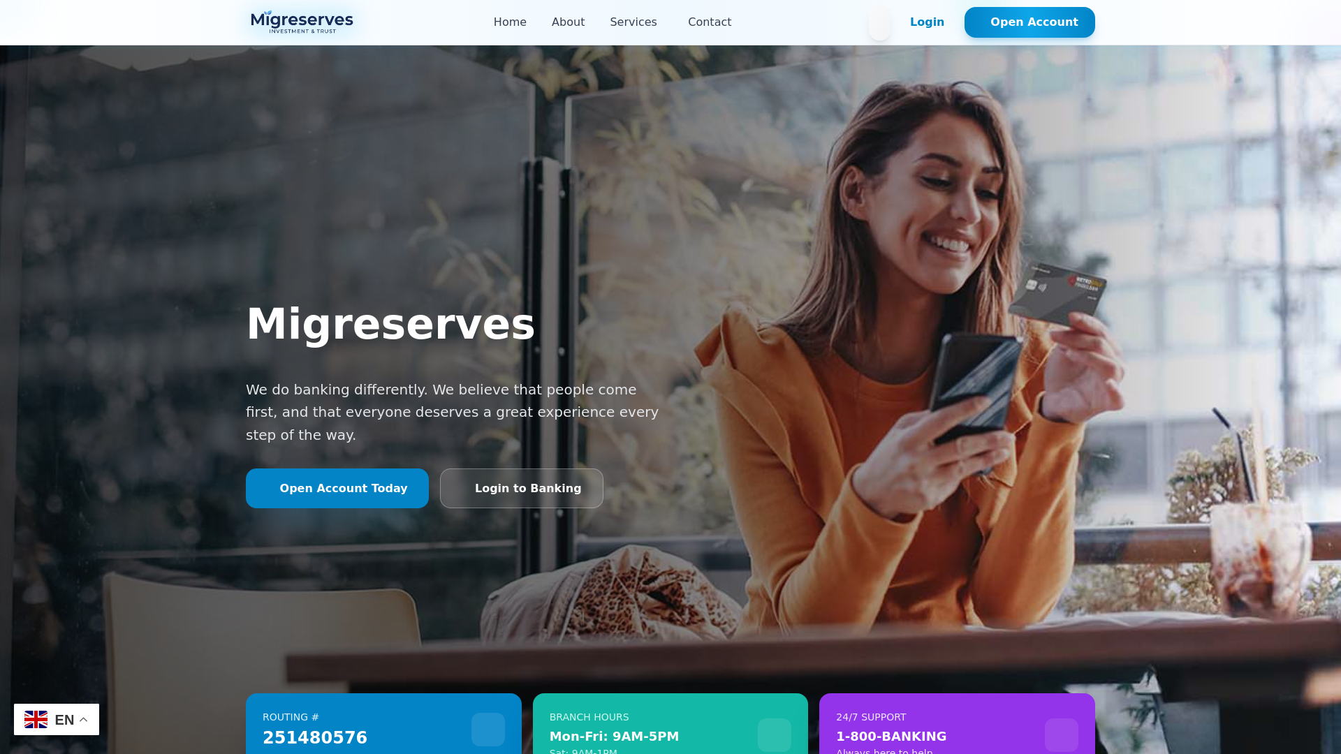 website screenshot of http://migreserves.com.microxchange.sa.com/