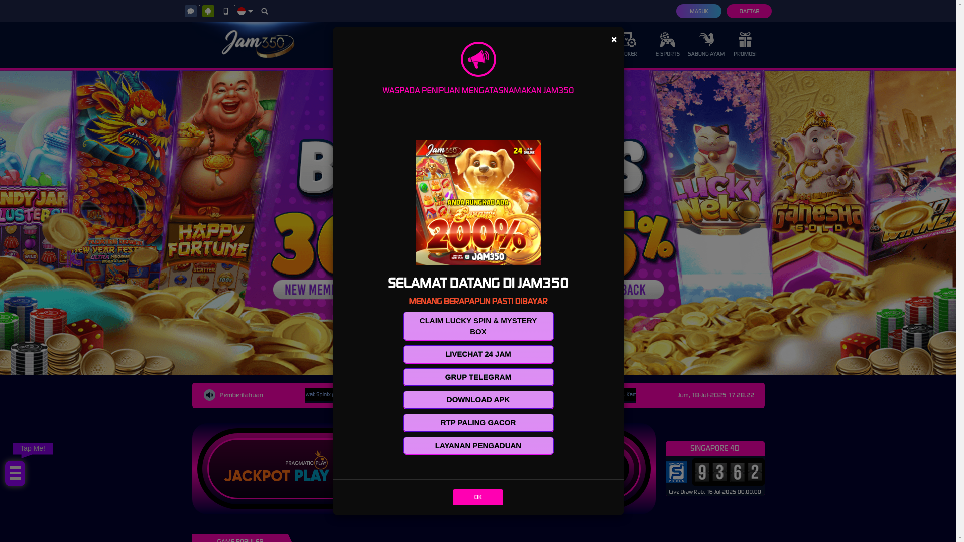 website screenshot of https://jam350cuann.space/