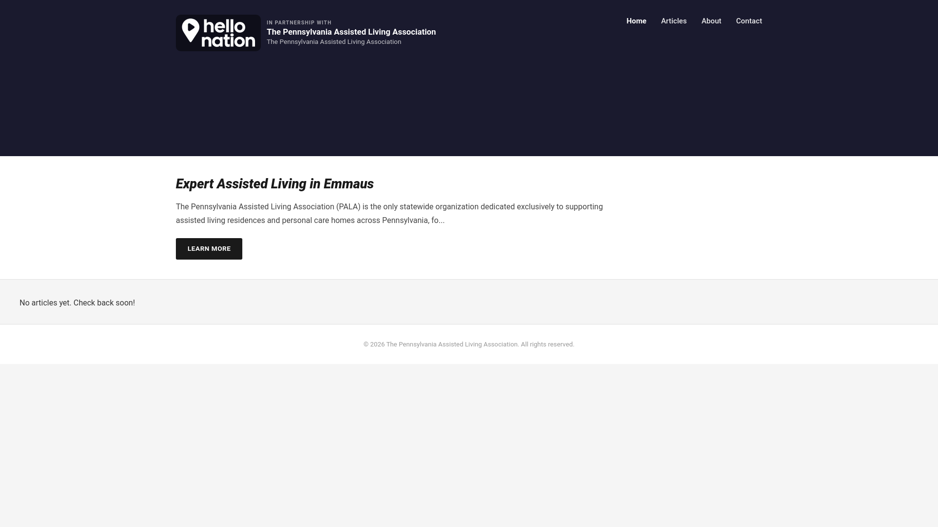 website screenshot of https://personalcareexpertinemmaus.org/