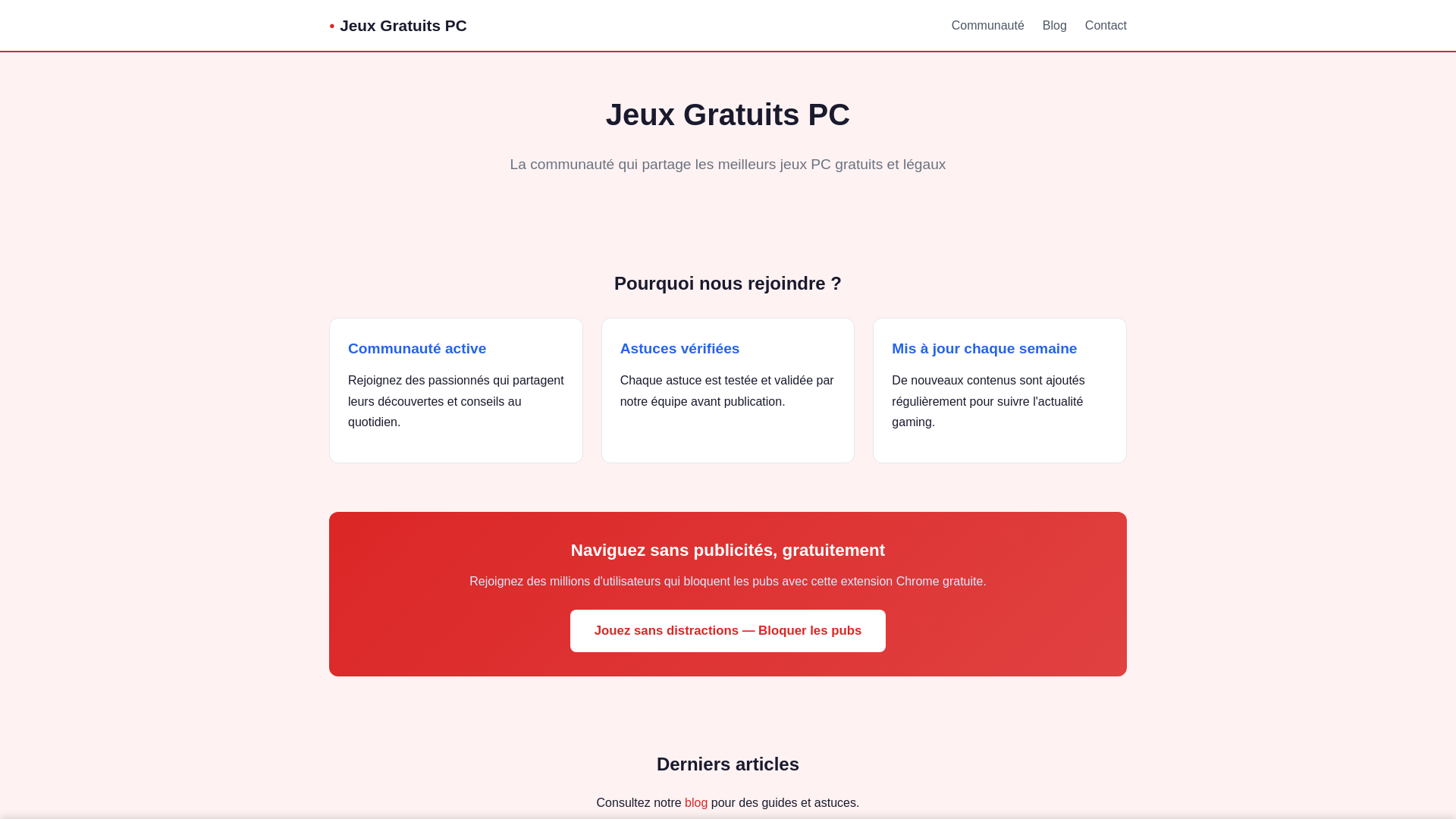 website screenshot of https://jeux-gratuits-pc-legal.com/