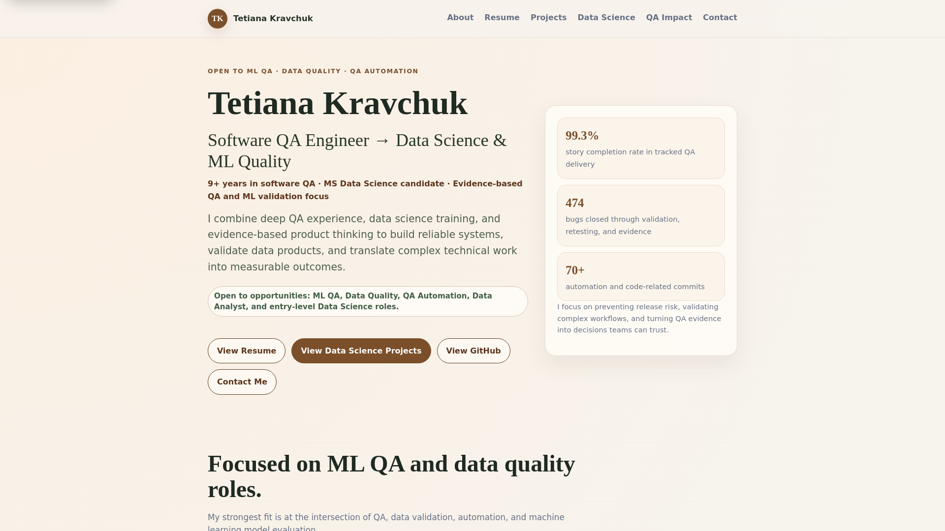website screenshot of https://tetianakravchuk-com.pages.dev/