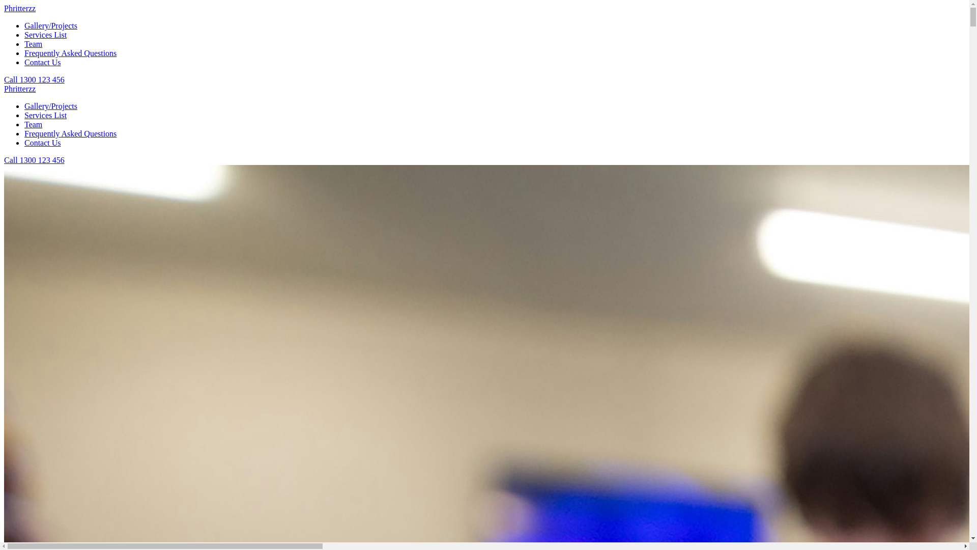 website screenshot of https://phritterzz.com.au/