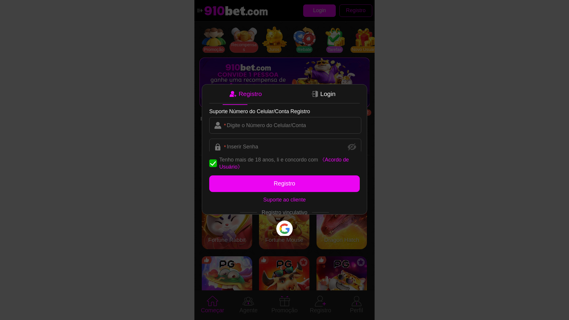 website screenshot of https://910bets.online/