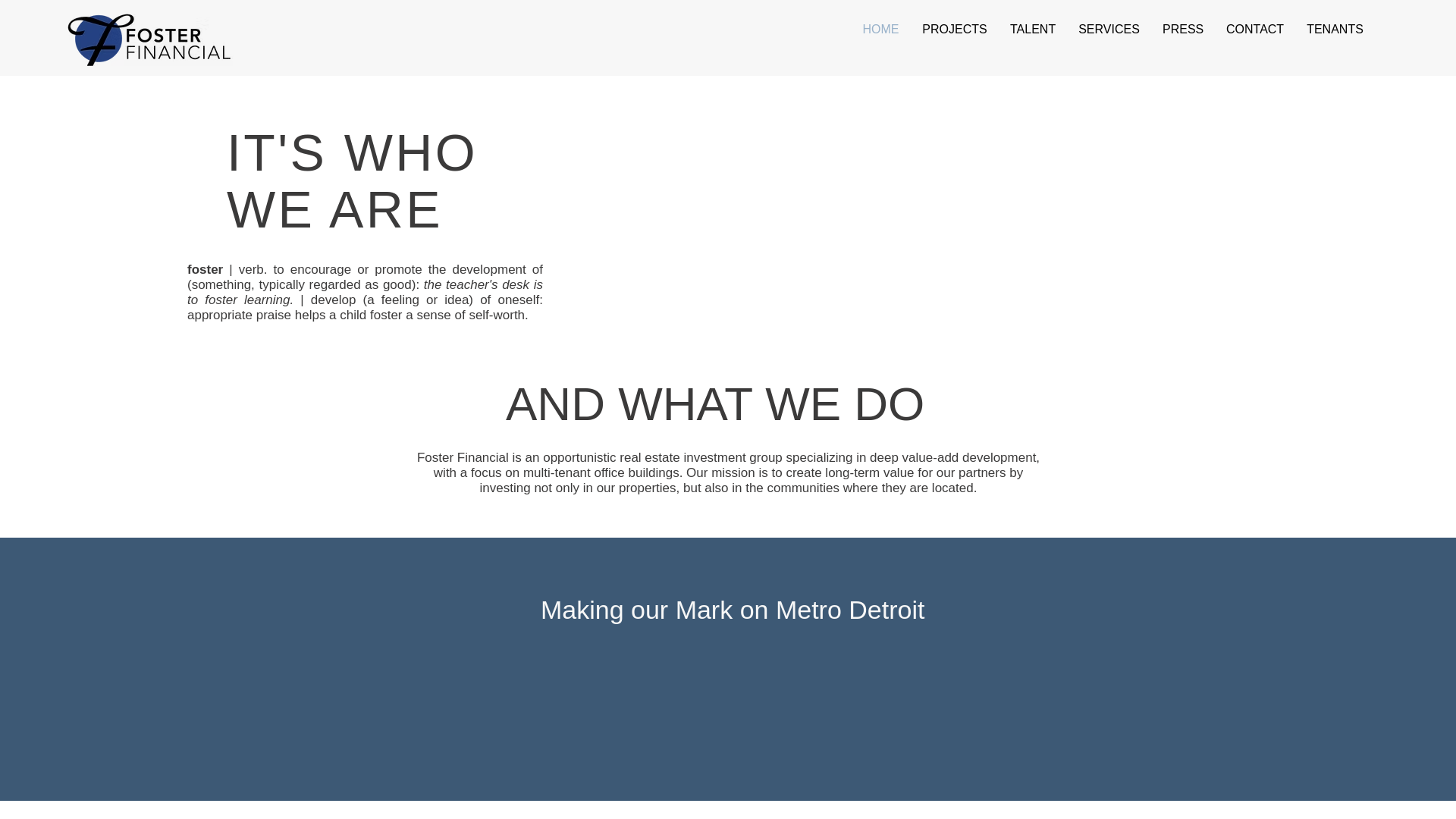 website screenshot of http://www.foster-financial.com/