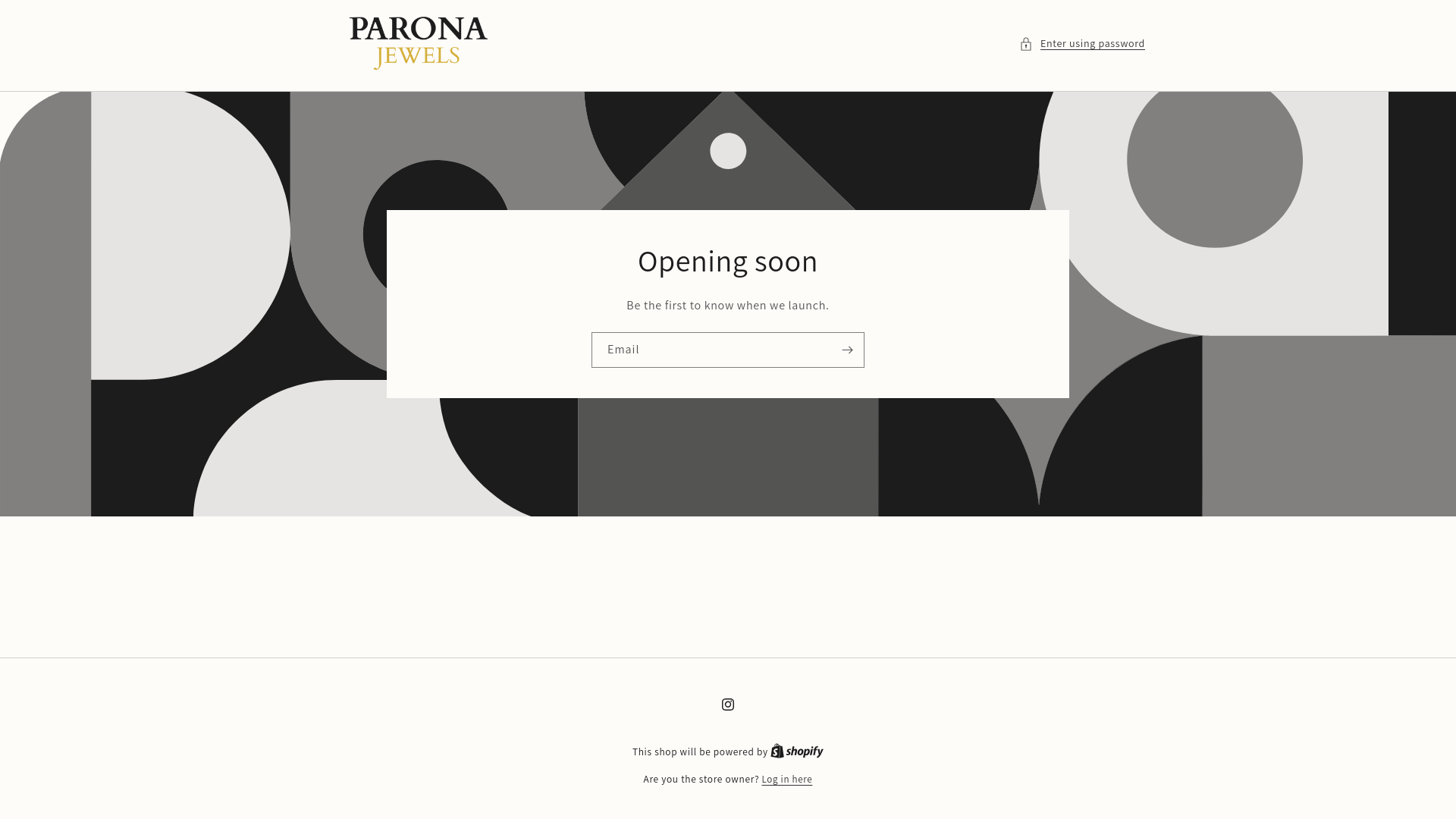 website screenshot of https://paronajewels.com/