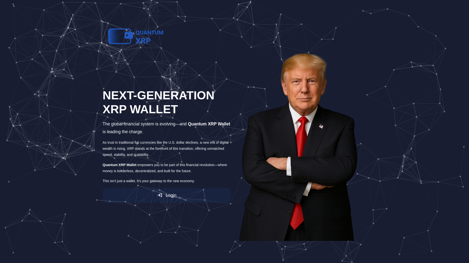 website screenshot of https://quantumxrp.net/