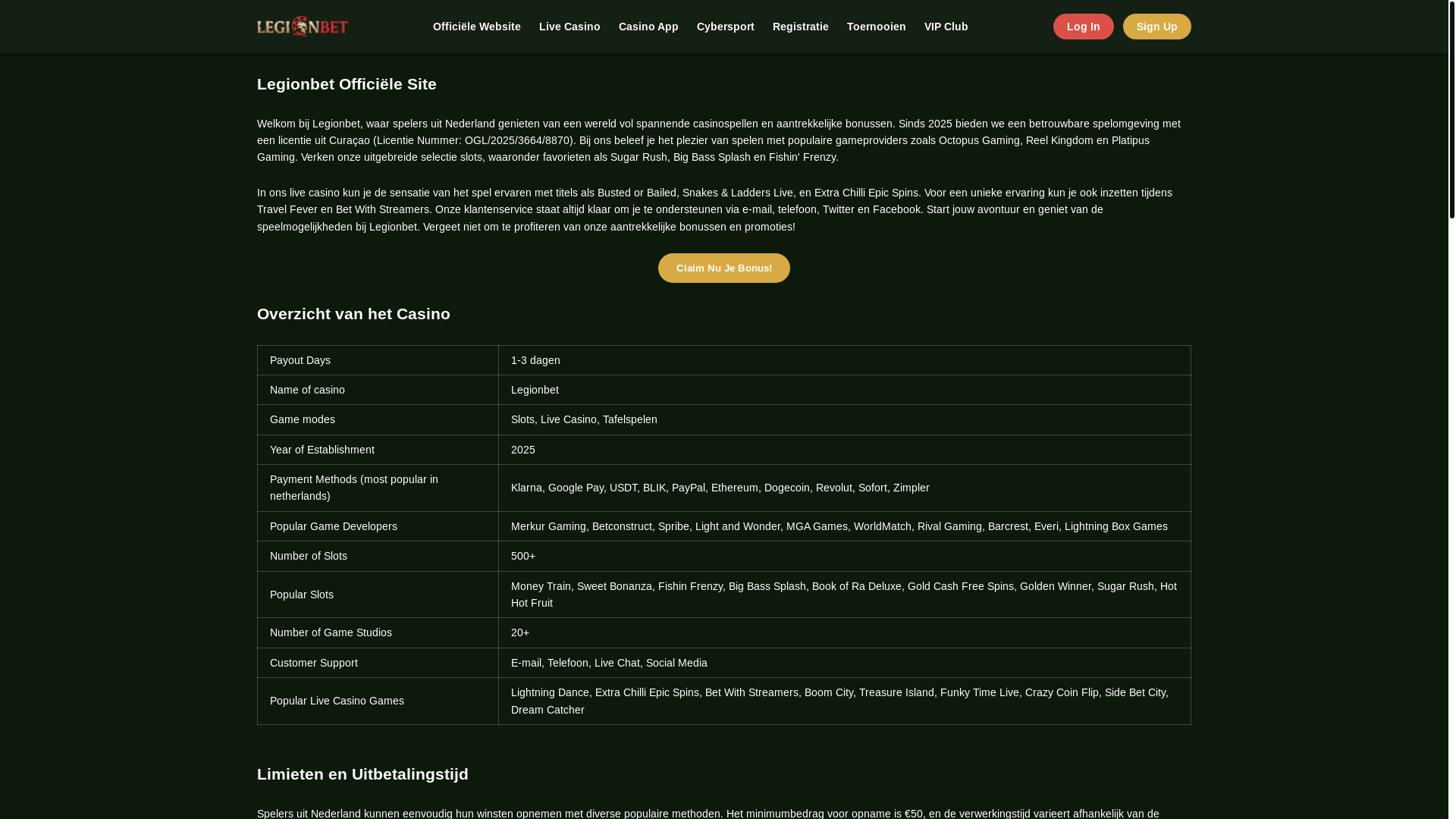 website screenshot of https://nl-legionbetcasino-nl.pages.dev/