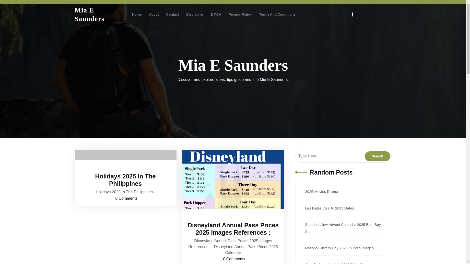 website screenshot of https://miaesaunders.pages.dev/